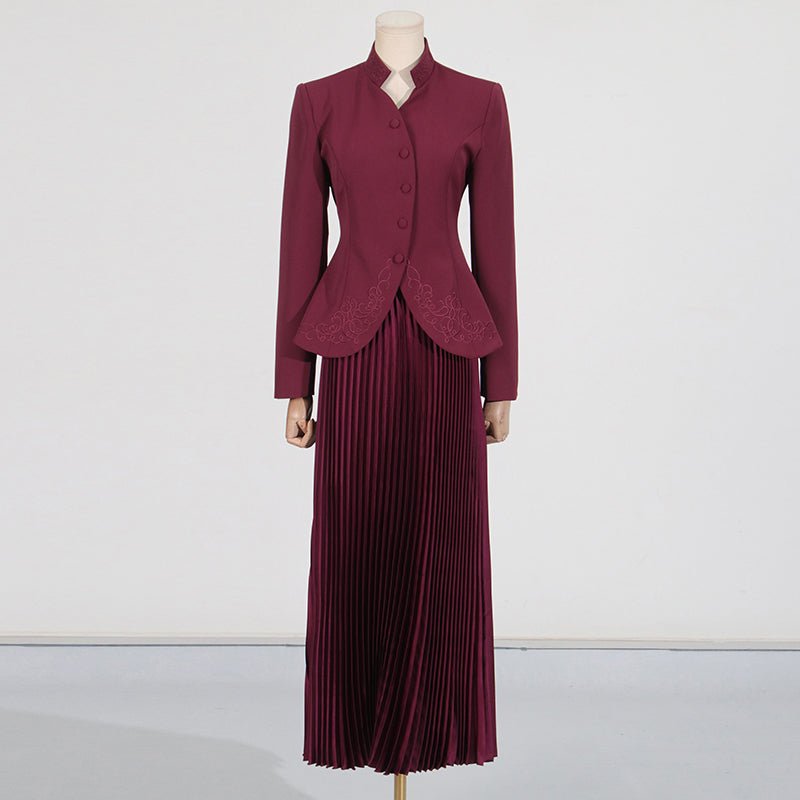 Elegant Two - Piece Skirt Set - HalleBeauty